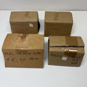 Lot‎ of 4 ELAC Speakers 6.5” & 5.25” 50W 30W 4Ω OEM Replacement New Set Of 4